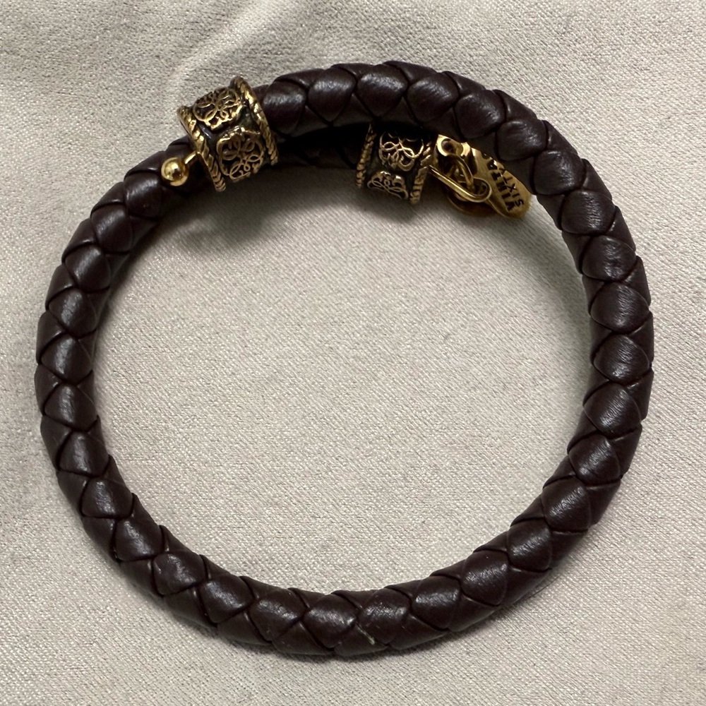 Retired Alex and Ani - Brown Leather Vintage 66